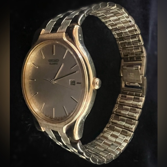 Vintage Seiko Dial Date, Water Resistant Gold Watch, Tested and Working - Picture 12 of 12